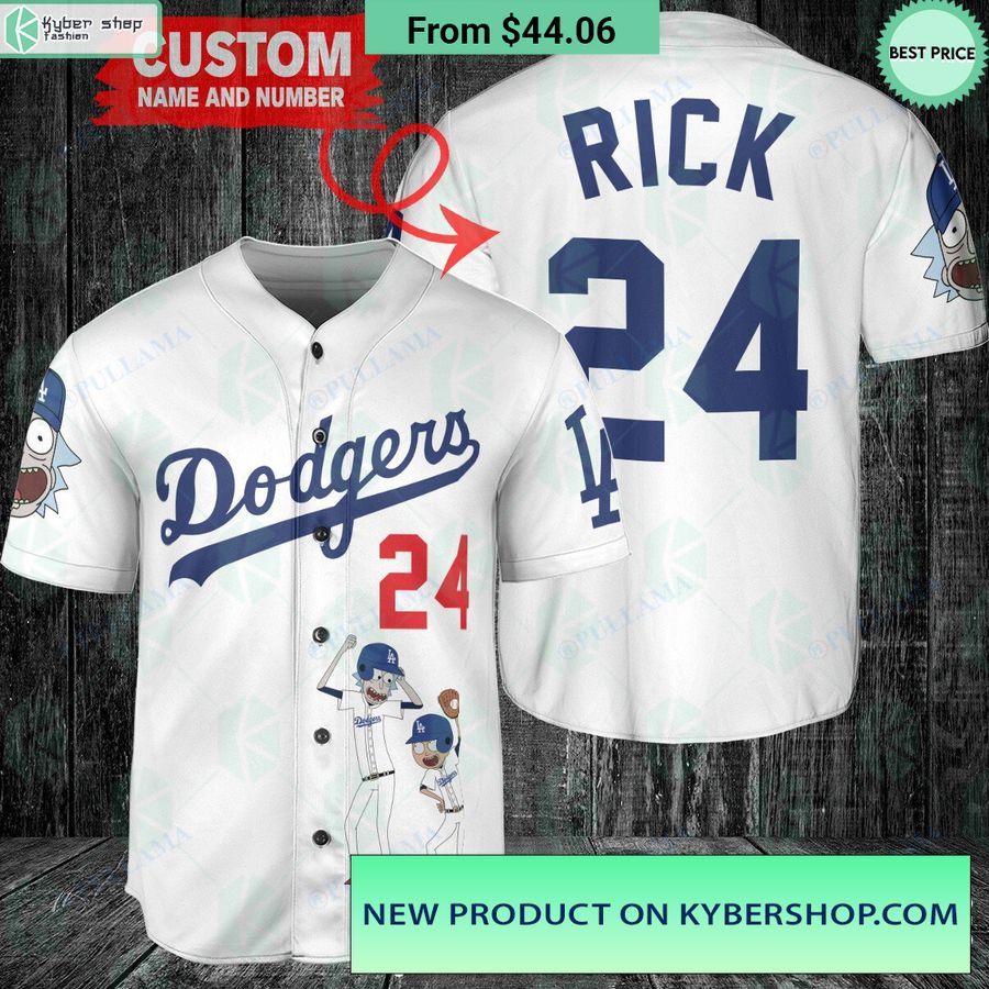 Los Angeles Dodgers Rick And Morty Baseball Jersey It is too funny