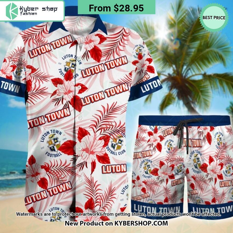 Luton Town FC Floral Hawaiian Shirt and Shorts Beauty queen