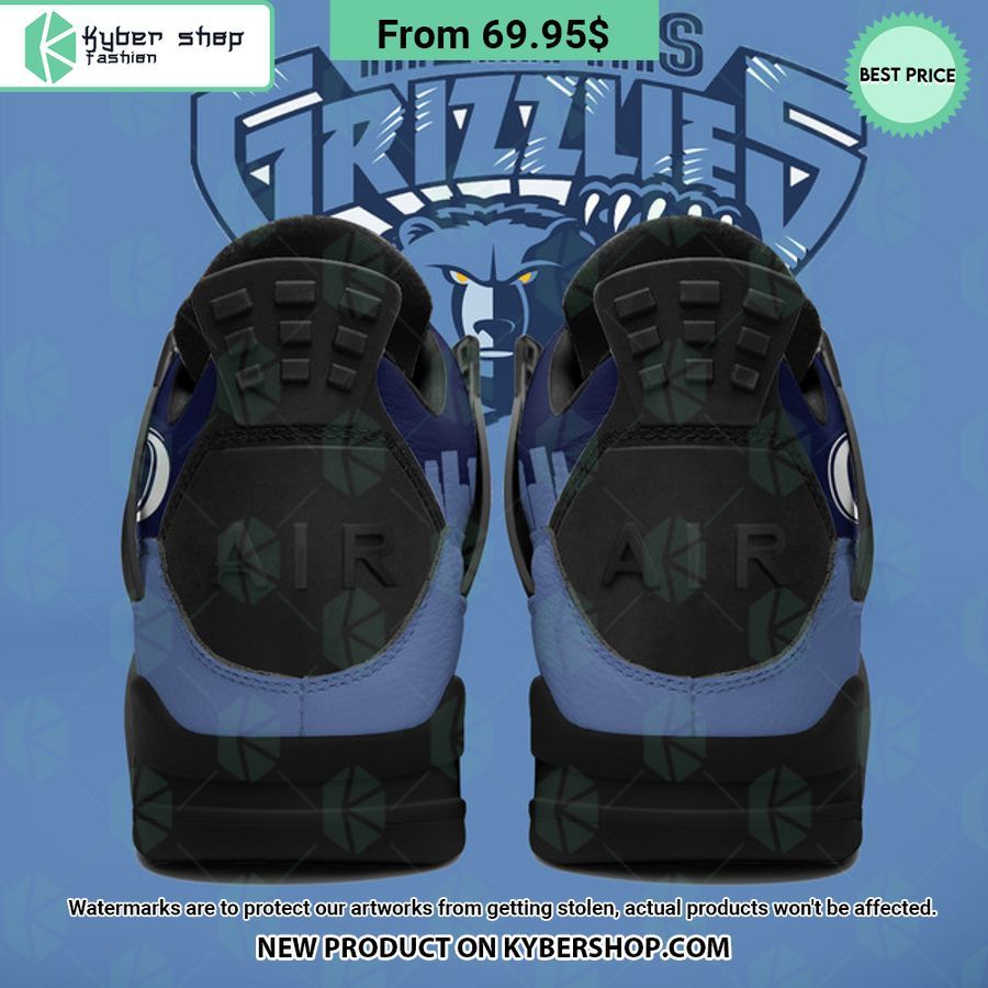 Memphis Grizzlies CUSTOM Air Jordan 4 Shoes 3 Memphis Grizzlies CUSTOM Air Jordan 4 Shoes word3