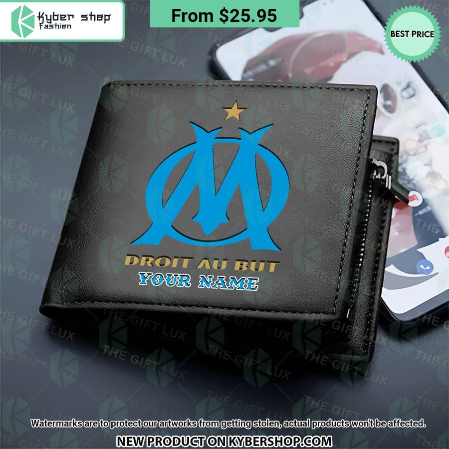 Olympique De Marseille CUSTOM Leather Wallet Awesome Pic guys