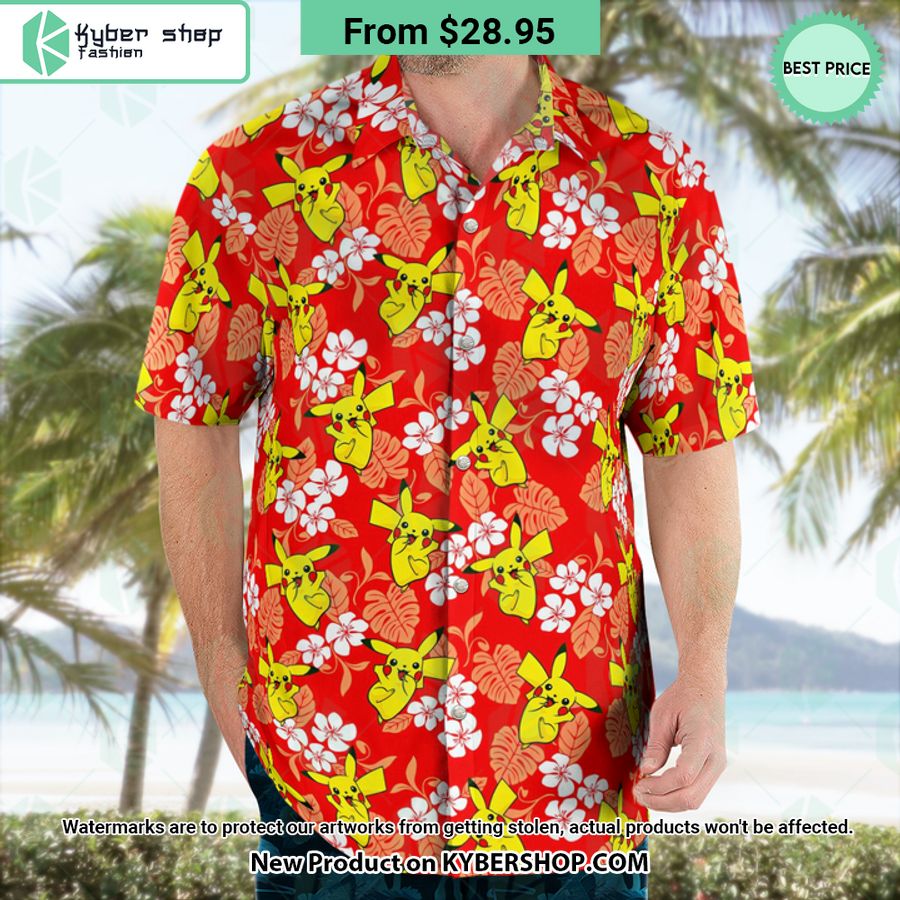 Pikachu Tropical Hawaiian Shirt Shorts Awesome Pic guys