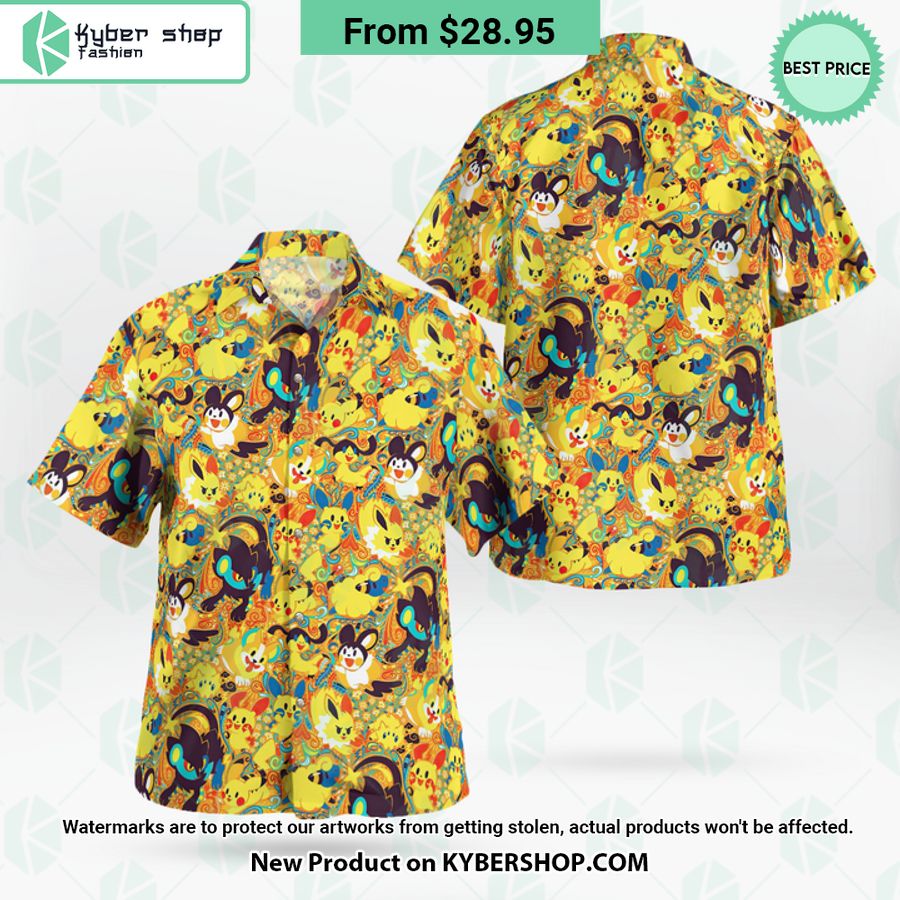 Pokemon Yellow Hawaiian Shirt Shorts You look so healthy and fit