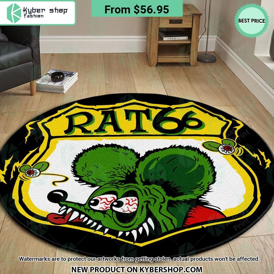 Rat 66 Hot Rod Round Rug Handsome as usual