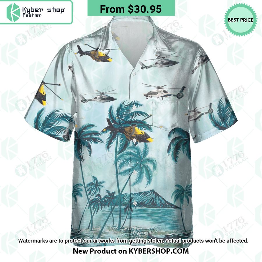 Airbus H 160 Palm Hawaiian Shirt Your face is glowing like a red rose
