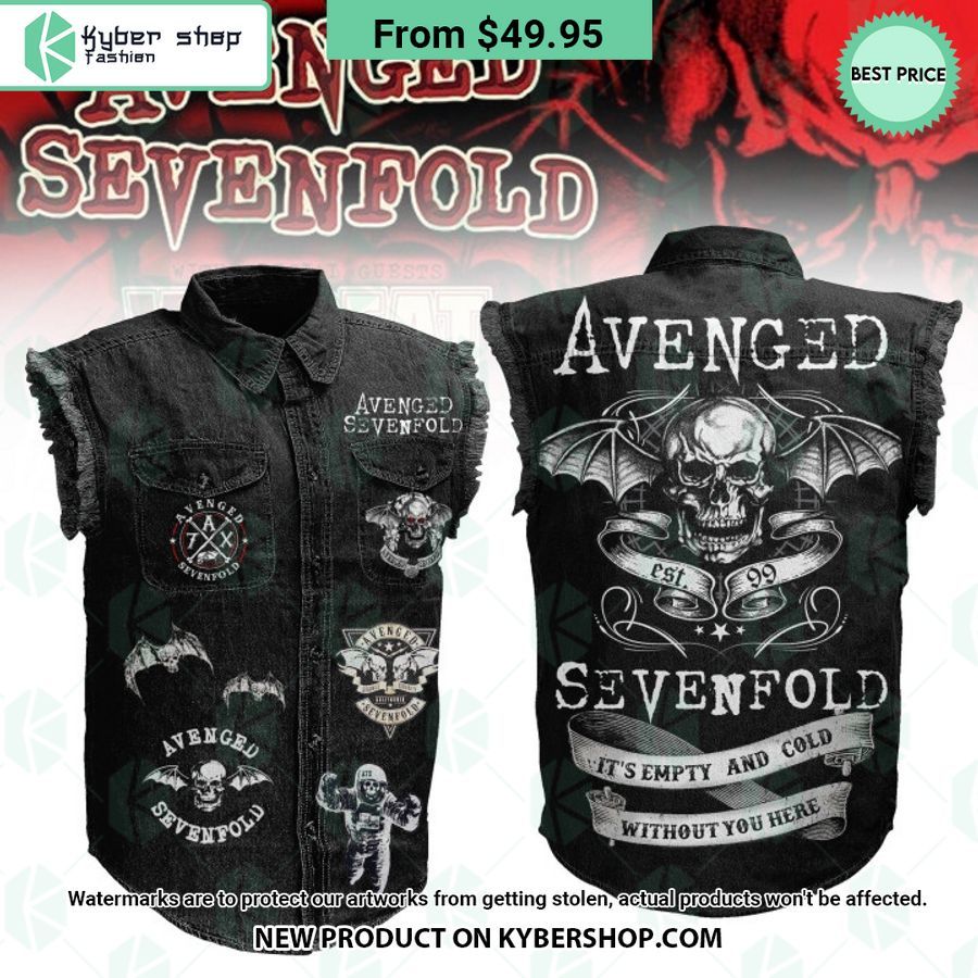 Avenged Sevenfold Sleeveless Denim Jacket 1 213 Jpg