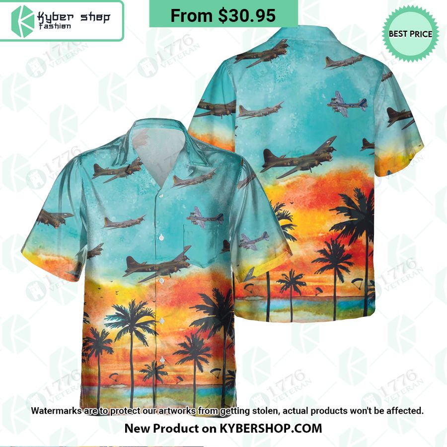 b 17 flying fortress sunset hawaiian shirt 2 164 jpg