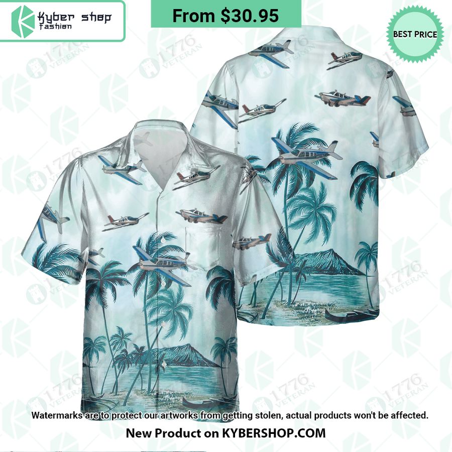 Beechcraft Bonanza Palm Hawaiian Shirt Wow, cute pie