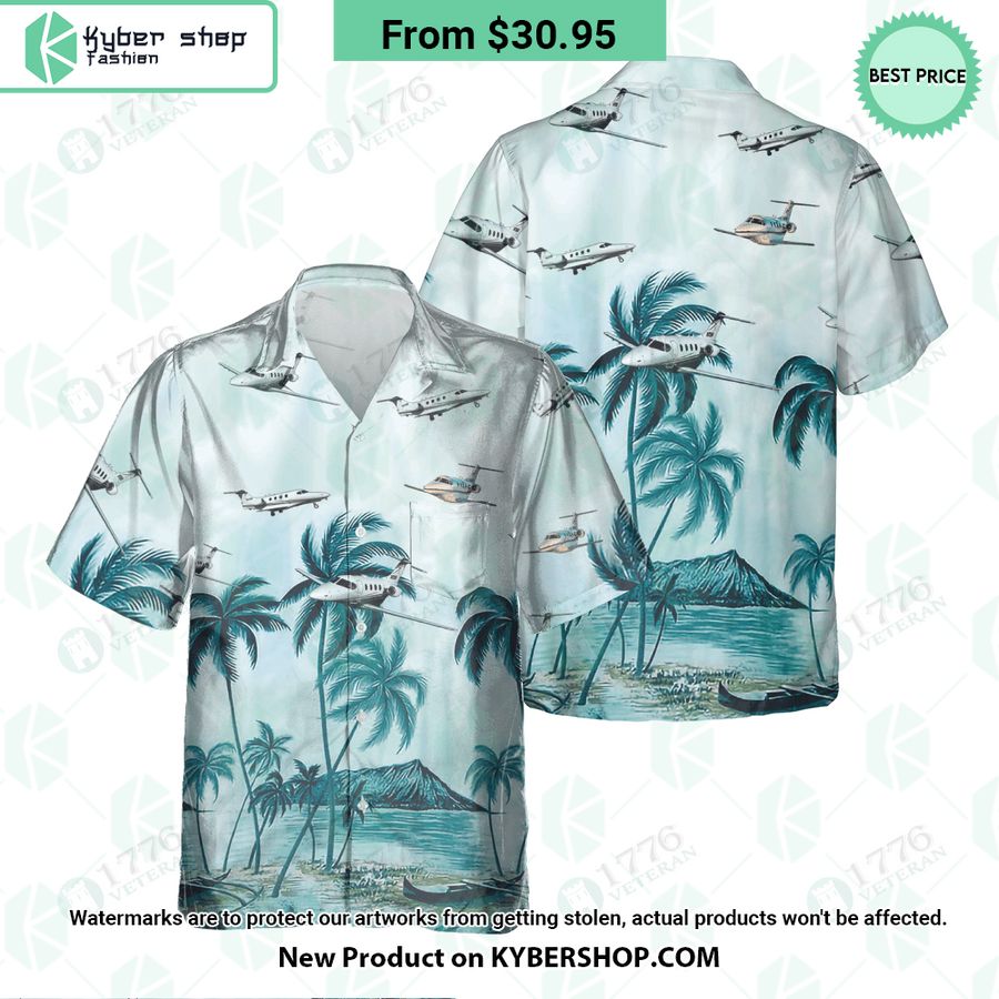 Beechcraft Premier Palm Hawaiian Shirt Mesmerising