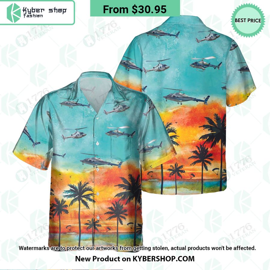 Bell 222 Sunset Hawaiian Shirt Stunning