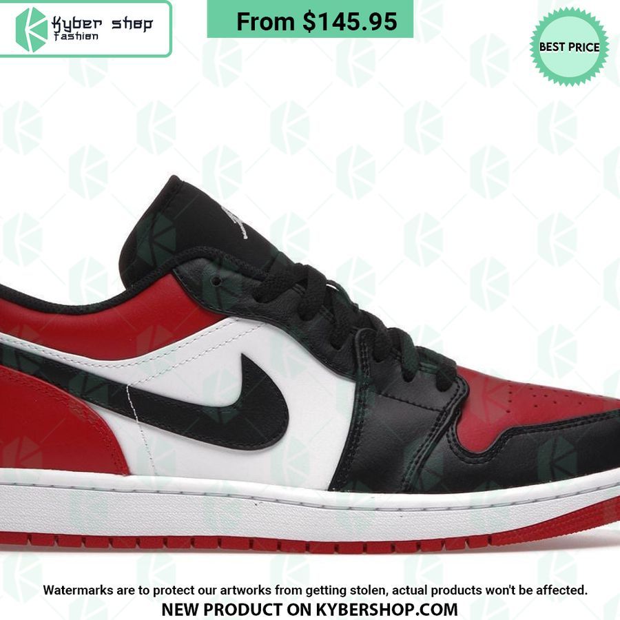 Bred Toe Nike Air Jordan 1 Low Your Face Is Glowing Like A Red Rose