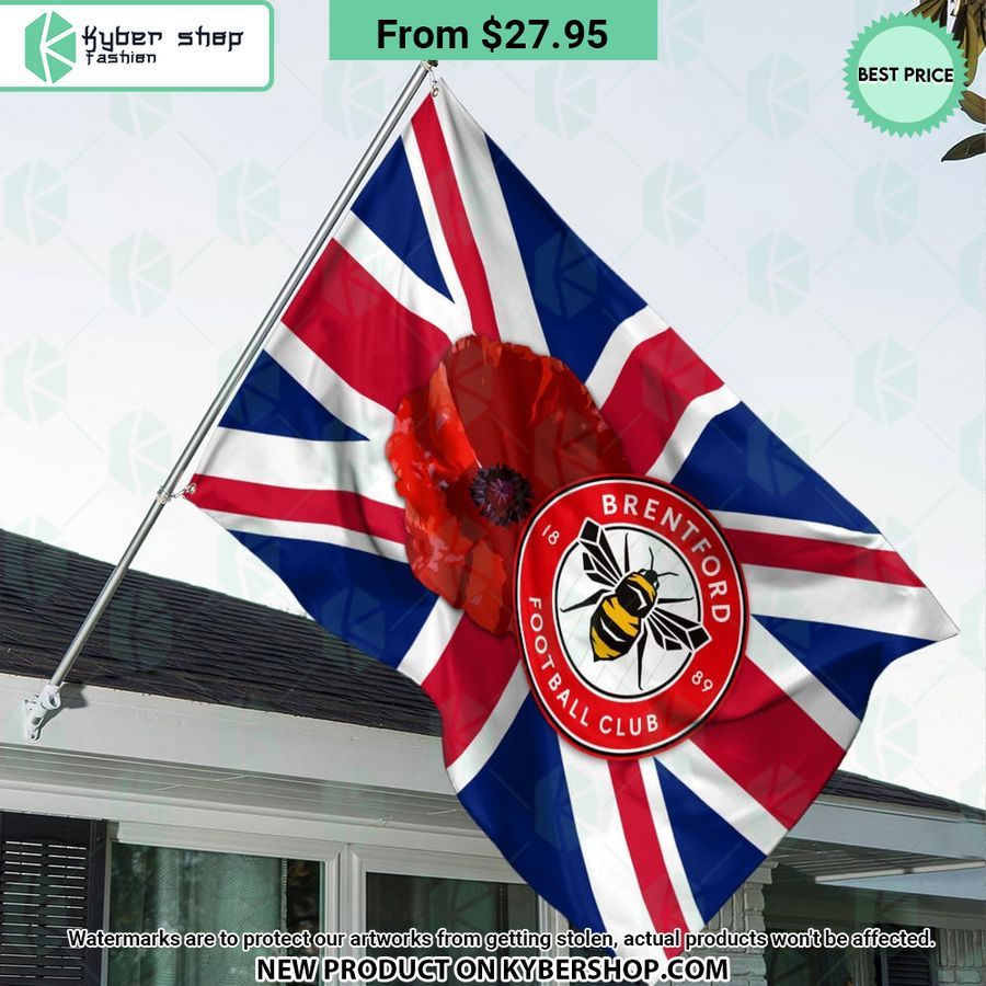 Brentford FC Remembrance day Flag Royal Pic of yours