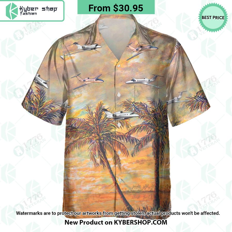 Cessna Citation Jet Hawaiian Shirt Your face is glowing like a red rose
