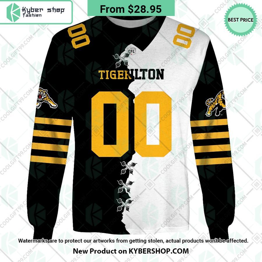 Cfl Hamilton Tiger Cats Mix Jersey Custom Hoodie You Look Lazy