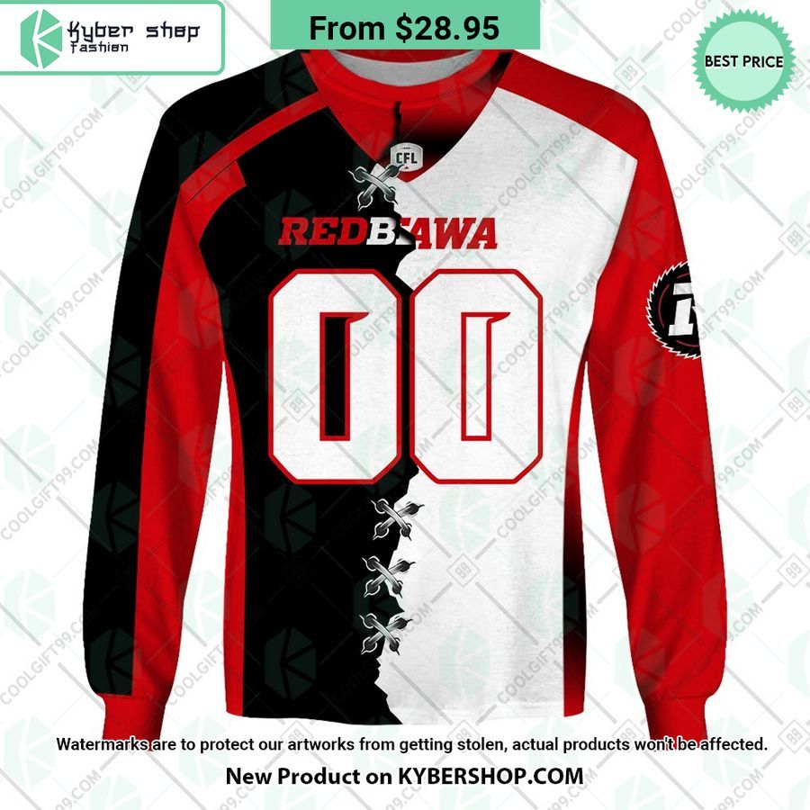 Cfl Ottawa Redblacks Mix Jersey Custom Hoodie You Look So Healthy And Fit