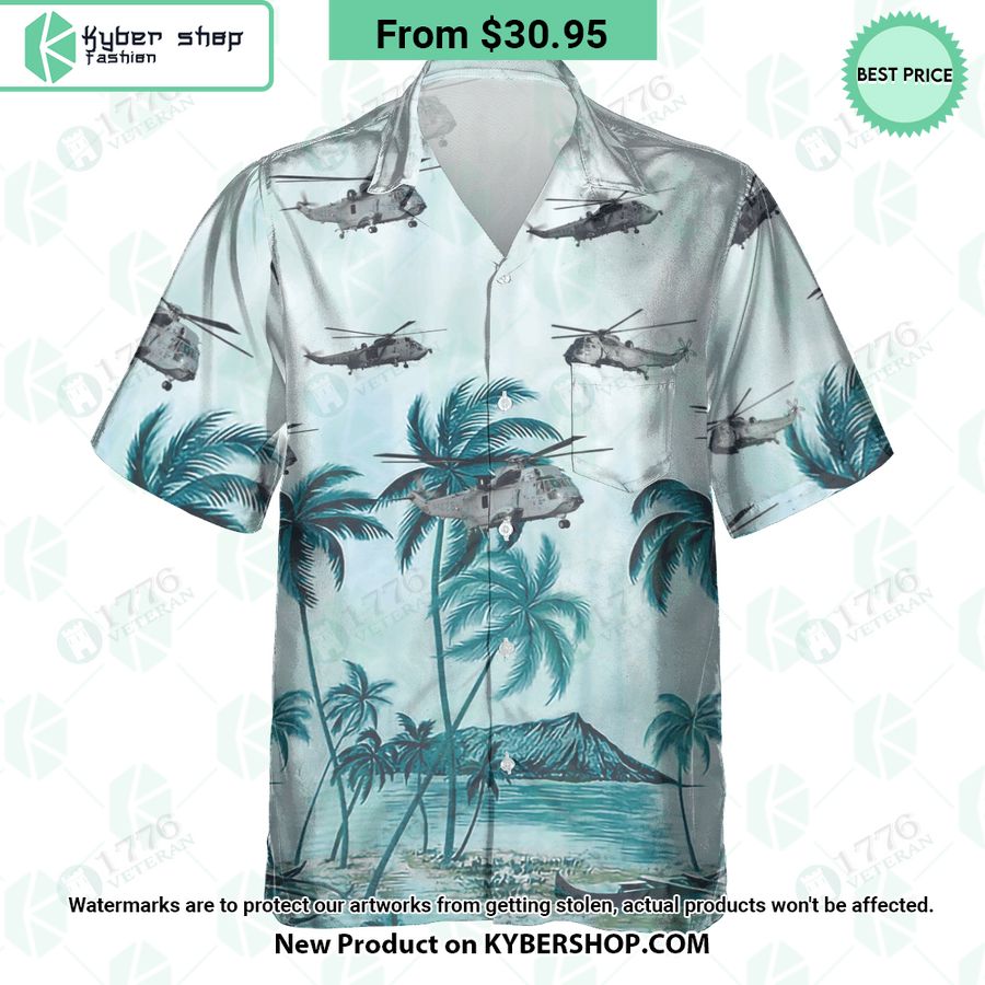 CH 124 Sea King Palm Hawaiian Shirt Rocking picture