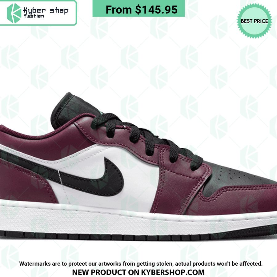 Dark Beetroot Roma Green Nike Air Jordan 1 Low This is awesome and unique