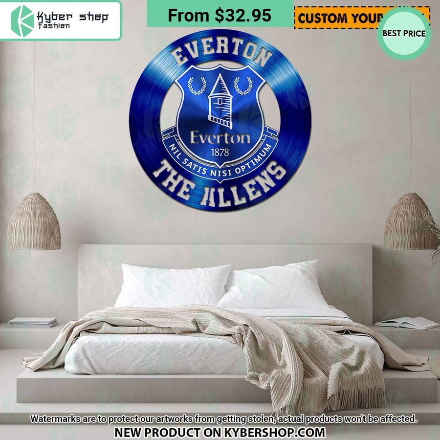 Everton Fc Custom Metal Sign Rays Of Calmness Are Emitting From Your Pic