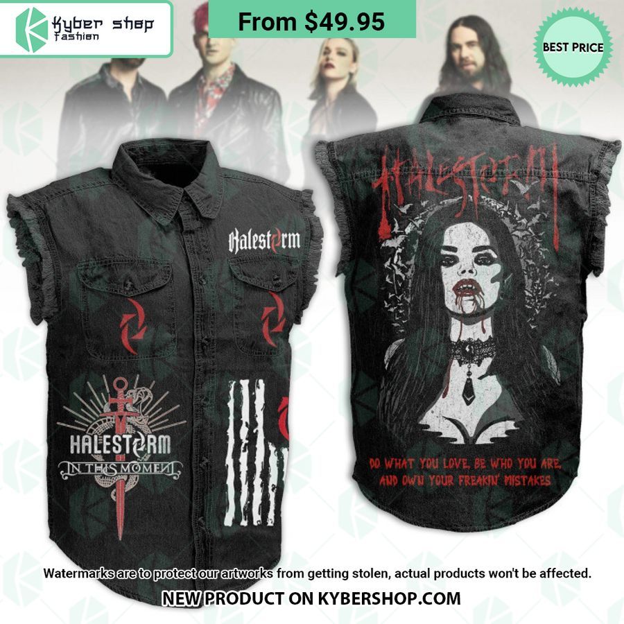 Halestorm Do What You Love Sleeveless Denim Jacket Natural and awesome