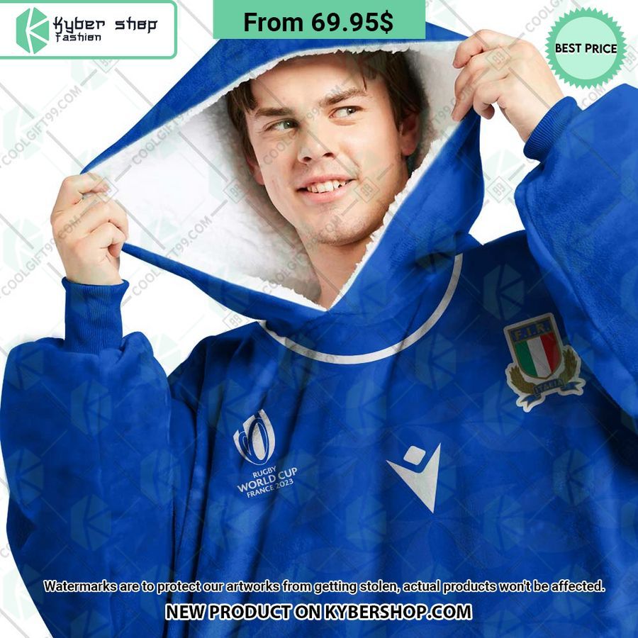 Italy Rugby Home Jersey Rugby World Cup 2023 Custom Blanket Hoodie Damn Good