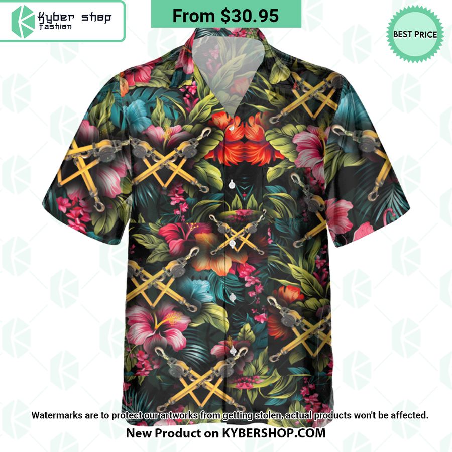 Lineman Tropical Hawaiian Shirt Natural and awesome