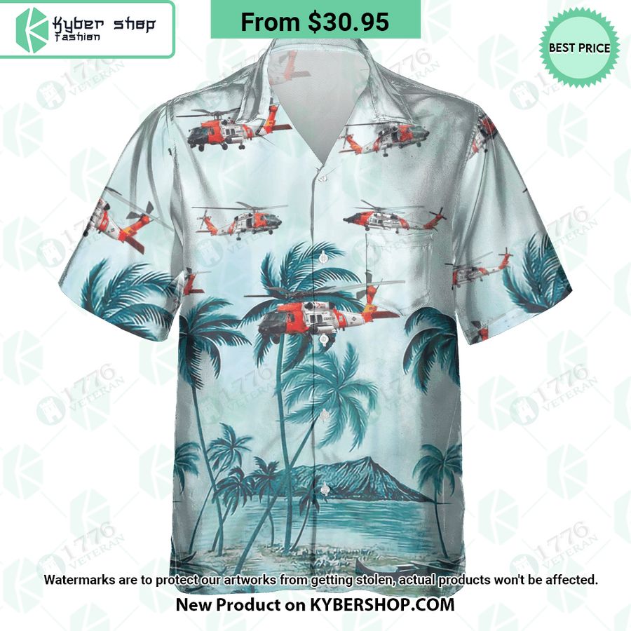 MH 60 Jayhawk Palm Hawaiian Shirt Heroine