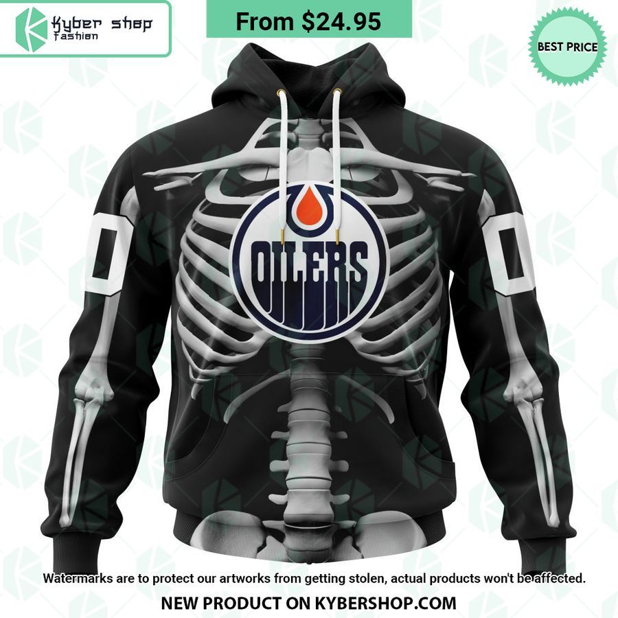 Nhl Edmonton Oilers Skeleton Costume Halloween Custom Hoodie 1 188 Jpg