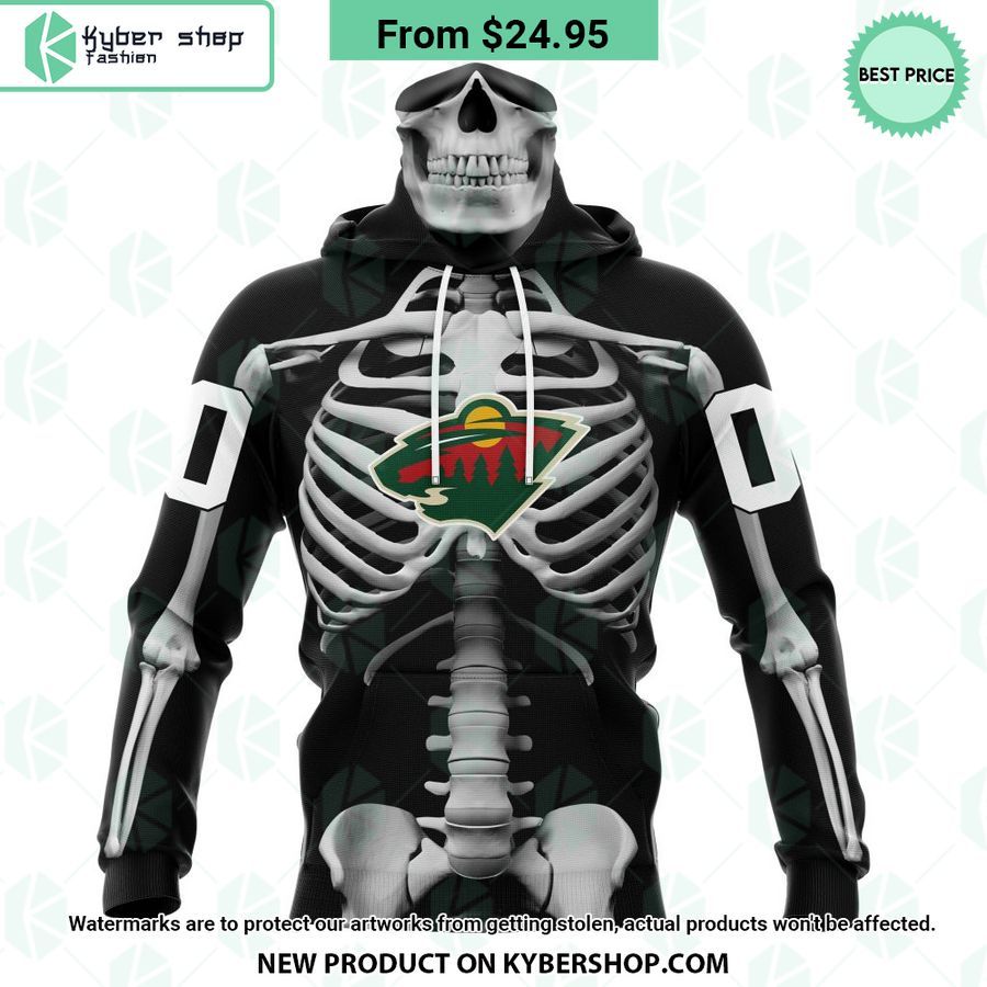 NHL Minnesota Wild Skeleton Costume Halloween CUSTOM Hoodie 4 nhl minnesota wild skeleton costume halloween custom hoodie 4 384 jpg