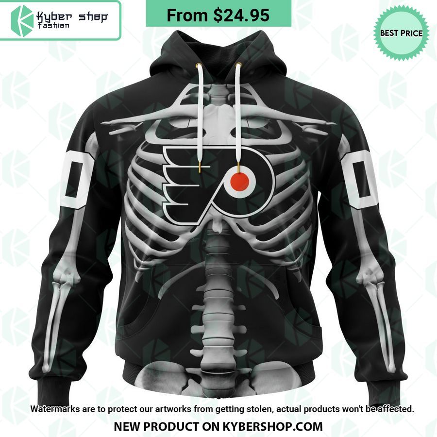nhl philadelphia flyers skeleton costume halloween custom hoodie 1 710 jpg