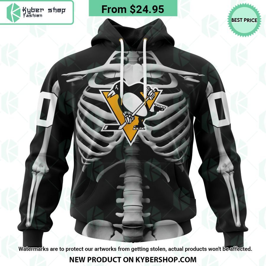 Nhl Pittsburgh Penguins Skeleton Costume Halloween Custom Hoodie 1 931 Jpg