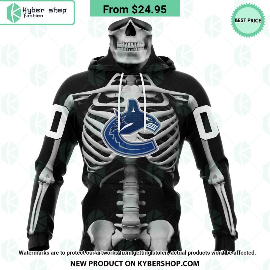 NHL Vancouver Canucks Skeleton Costume Halloween CUSTOM Hoodie 4 NHL Vancouver Canucks Skeleton Costume Halloween CUSTOM Hoodie Stand easy bro