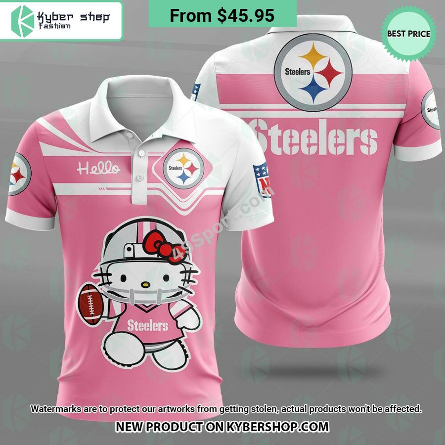 Pittsburgh Steelers Hello Kitty Polo Shirt Nice shot bro