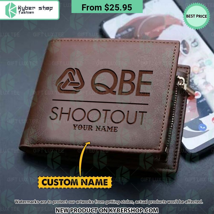 QBE Shootout CUSTOM Leather Wallet Two little brothers rocking together