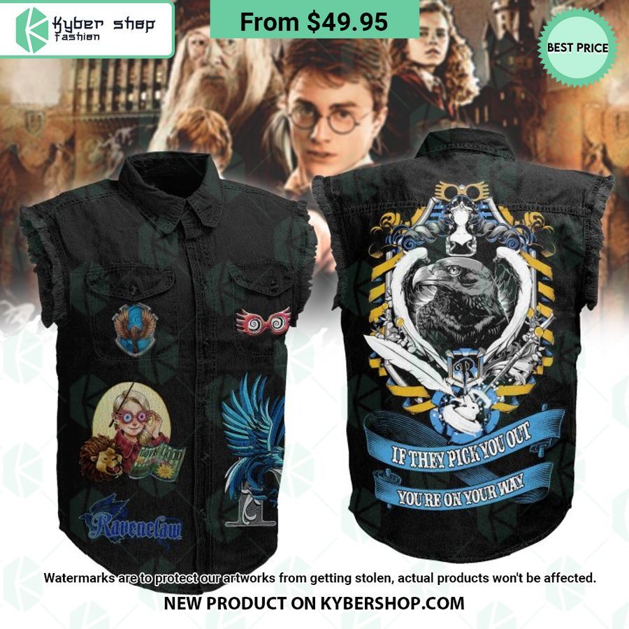 ravenclaw if they pick you out youre on your way sleeveless denim jacket 1 756 jpg