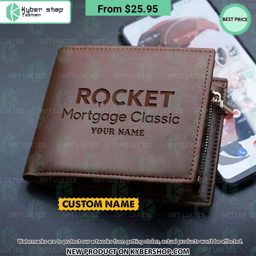 Rocket Mortgage Classic CUSTOM Leather Wallet Super sober