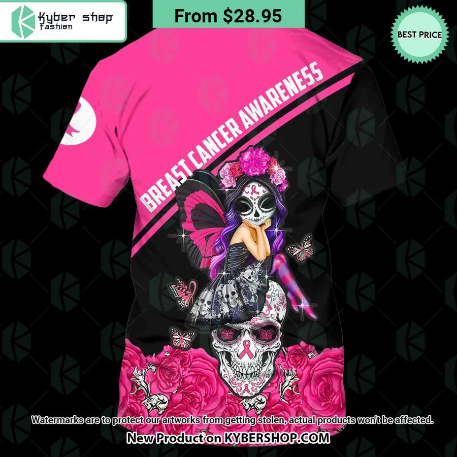 sugar skull fairy breast cancer awareness t shirt 2 926 jpg