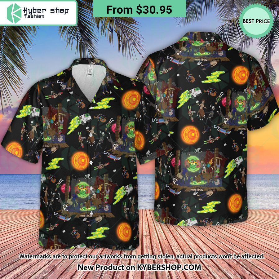 The Eric Andre Show In The World Of Rick And Morty Hawaiian Shirt 4 297 Jpg