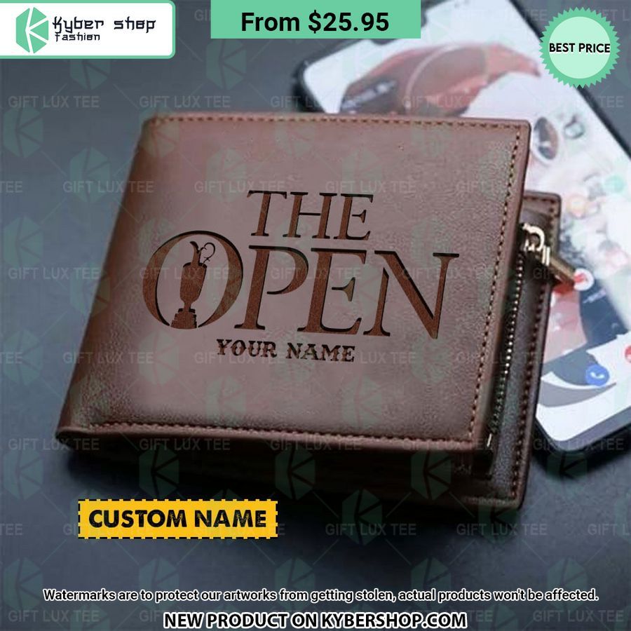 The Open CUSTOM Leather Wallet Elegant and sober Pic