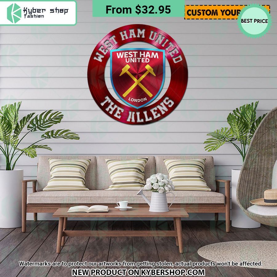 West Ham United CUSTOM Metal Sign 4 West Ham United CUSTOM Metal Sign Stand easy bro
