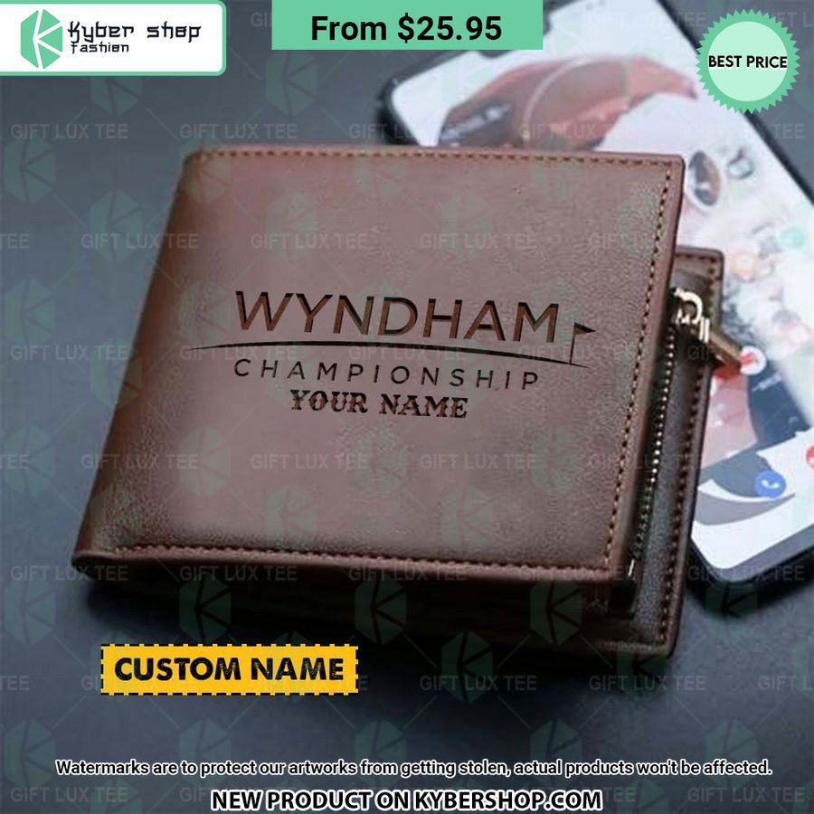 Wyndham Championship CUSTOM Leather Wallet Nice place and nice picture