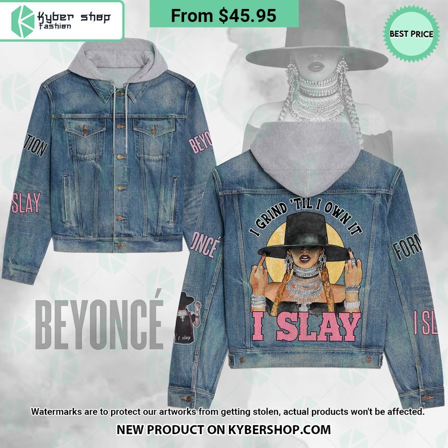 Beyoncé I Slay Hooded Denim Jacket Beauty queen