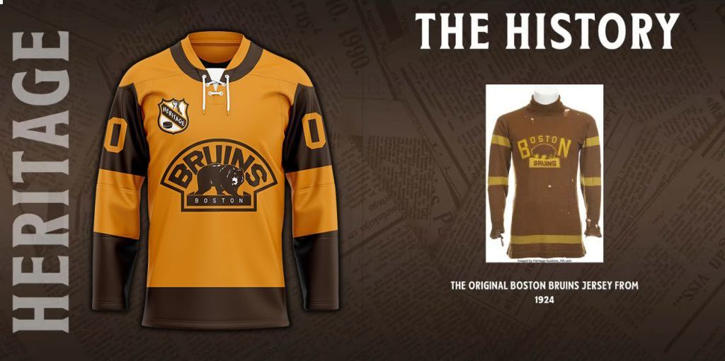 Boston Bruins Heritage Concepts team logo Hockey Jersey Good look mam