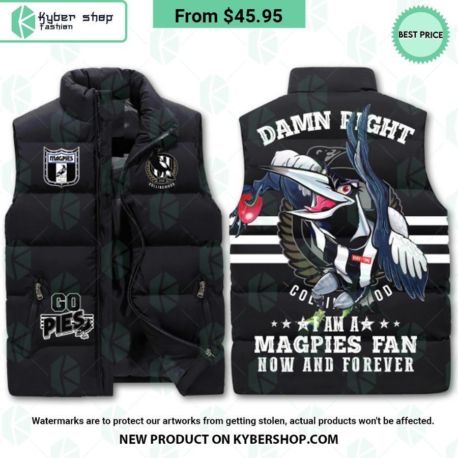 Collingwood Football Club Puffer Down Jacket Out of the world
