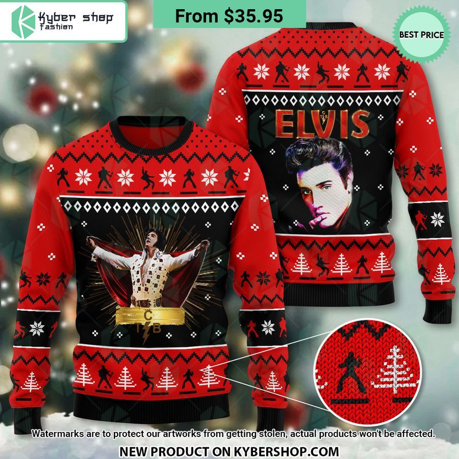 Elvis Presley Ugly Christmas Sweater You guys complement each other