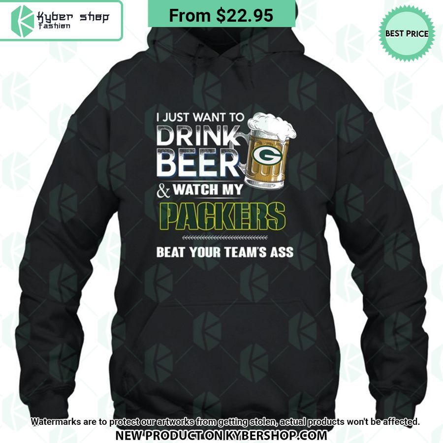 I Just Want To Drink Beer & Watch My Green Bay Packers T Shirt 6 I Just Want To Drink Beer & Watch My Green Bay Packers T Shirt Mesmerising