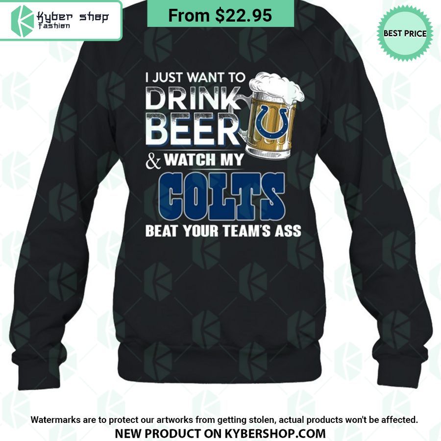 I Just Want To Drink Beer & Watch My Indianapolis Colts T Shirt 7 i just want to drink beer watch my indianapolis colts t shirt 7 111 jpg