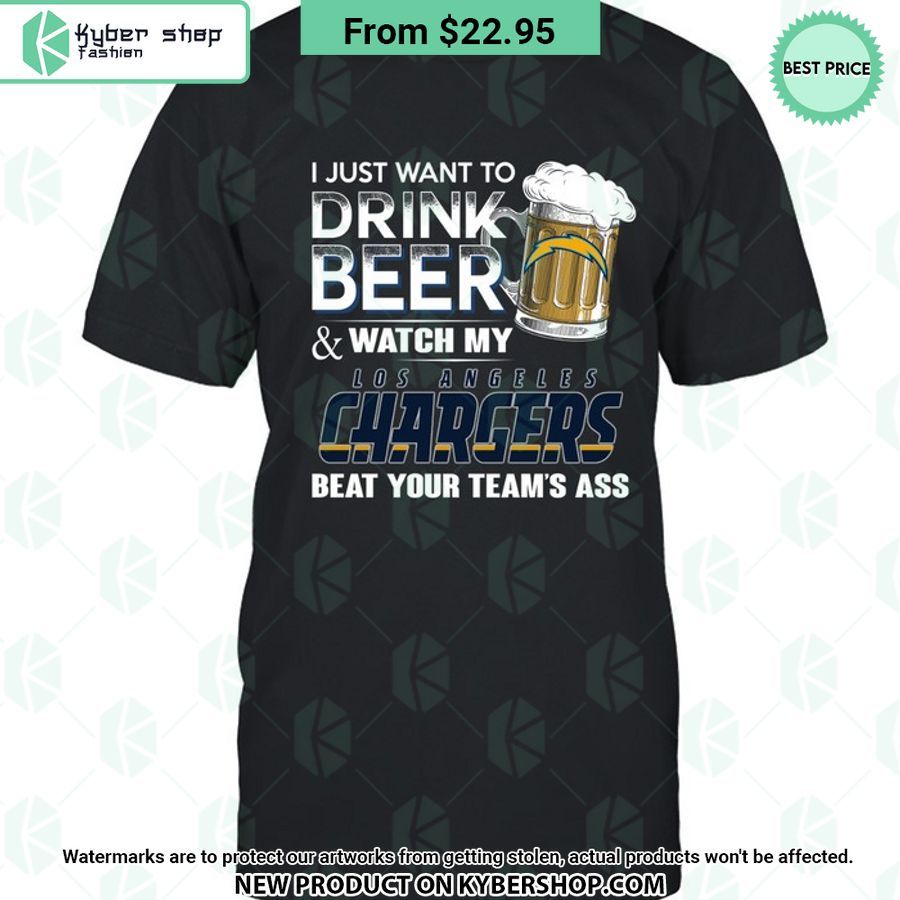 I Just Want To Drink Beer & Watch My Los Angeles Chargers T Shirt 5 i just want to drink beer watch my los angeles chargers t shirt 5 413 jpg