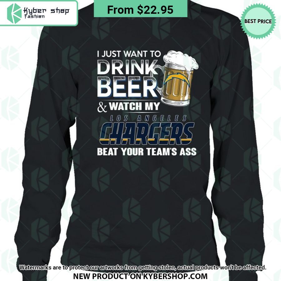 I Just Want To Drink Beer & Watch My Los Angeles Chargers T Shirt 8 i just want to drink beer watch my los angeles chargers t shirt 8 210 jpg