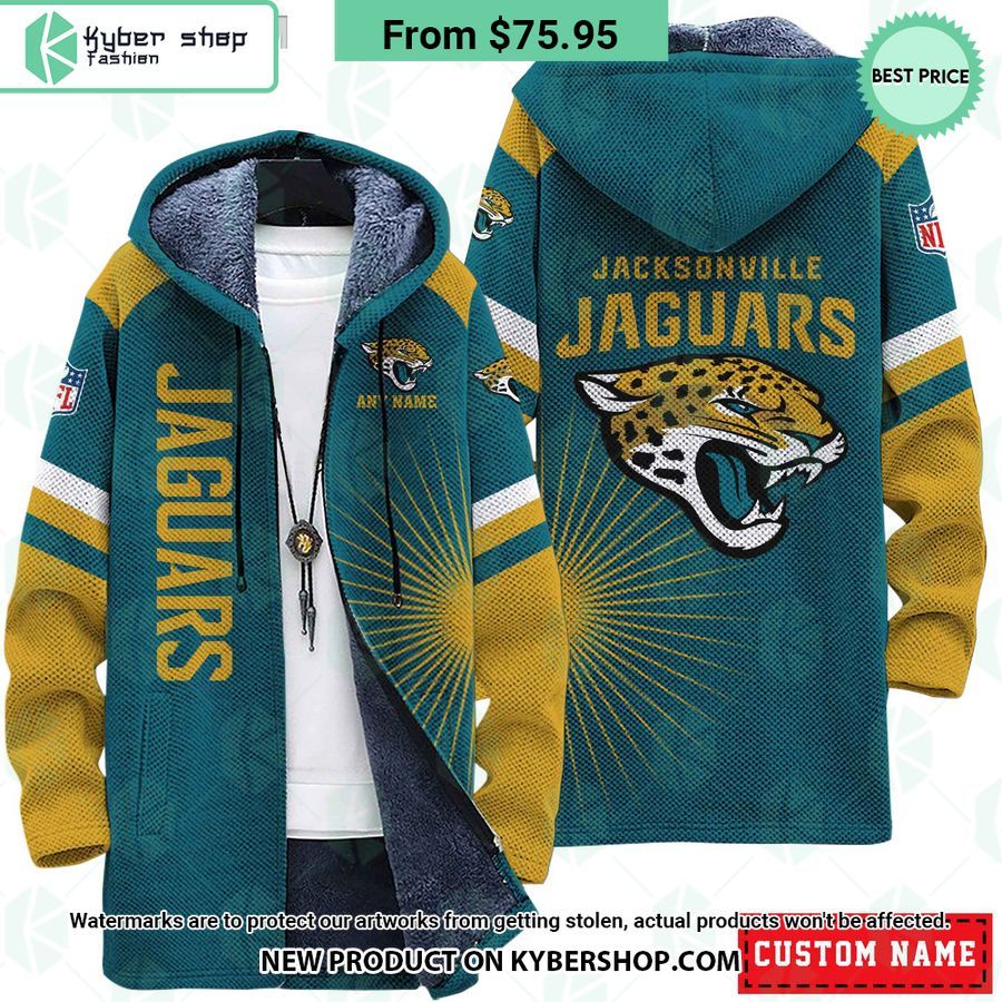 Jacksonville Jaguars NFL CUSTOM Fleece Windbreaker Jacket Looking so nice