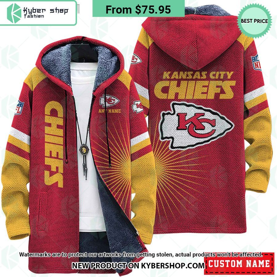 Kansas City Chiefs NFL CUSTOM Fleece Windbreaker Jacket Cutting dash