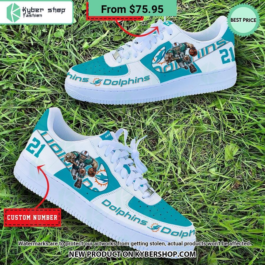 miami dolphins mascot custom nike air force 2 417 jpg